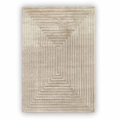 Dywan nowoczesny 3D Lily Geometria beżowy 80 cm x 150 cm - Nowoczesne fasony do salonu i pokoju