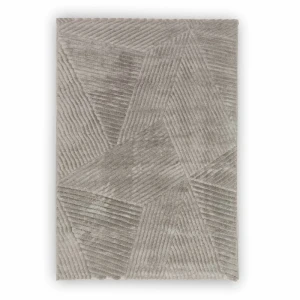 Dywan nowoczesny 3D Lily Wielokąty szary 200 cm x 290 cm 
