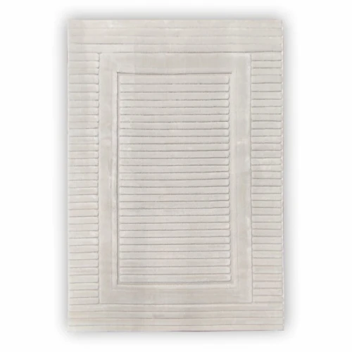 Dywan nowoczesny 3D Lily kremowy 80 cm x 150 cm  - Nowoczesne fasony do salonu i pokoju