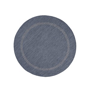 Dywan zewnętrzny Relax ramka niebieski 160 cm x 160 cm  koło 