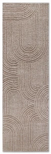 Dywan nowoczesny Gallery 3D Koła beżowy 80 cm x 240 cm