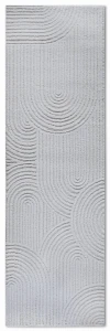 Dywan nowoczesny Gallery 3D Koła kremowy 80 cm x 240 cm 