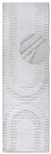 Dywan nowoczesny Gallery 3D  Geometryczny kremowy 80 cm x 240 cm   