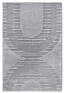 Dywan nowoczesny Gallery 3D  Geometryczny szary 80 cm x 120 cm  