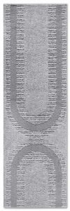 Dywan nowoczesny Gallery 3D  Geometryczny szary 80 cm x 240 cm  