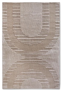 Dywan nowoczesny Gallery 3D  Geometryczny beżowy 80 cm x 120 cm  