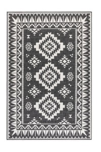 Dywan zewnętrzny dwustronny Gemini kremowo-czarny 200 cm x 290 cm