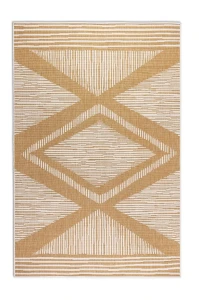 Dywan zewnętrzny dwustronny Gemini złoto-kremowy 80 cm x 150 cm