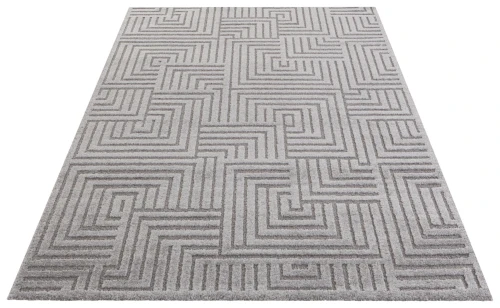 Dywan nowoczesny New York Geometria 3D szary 120 cm x 170 cm - Nowoczesne fasony do salonu i pokoju