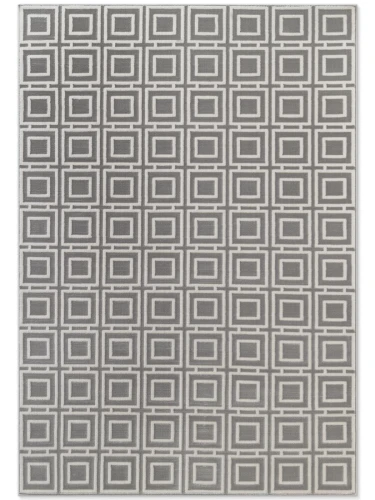 Dywan nowoczesny Perles romby szaro-kremowe 120 cm x 170 cm   - Nowoczesne fasony do salonu i pokoju