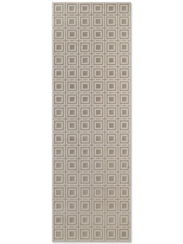 Dywan nowoczesny Perles romby beżowo-kremowe 80 cm x 240 cm   - Nowoczesne fasony do salonu i pokoju
