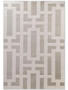 Dywan nowoczesny Perles Geometria szaro-kremowa 120 cm x 170 cm 