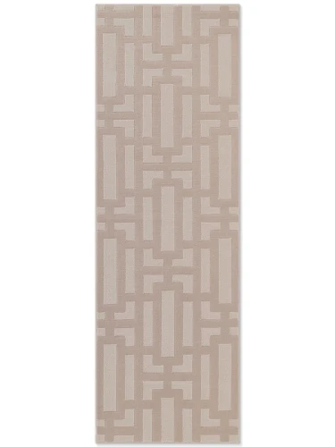Dywan nowoczesny Perles Geometria beżowa 80 cm x 240 cm   - Nowoczesne fasony do salonu i pokoju