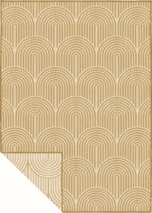 Dywan zewnętrzny dwustronny Pangli złoto-kremowy 240 cm x 340 cm 