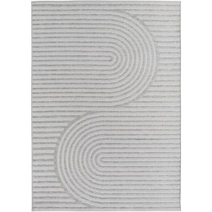 Dywan zewnętrzny Desert Geometria szary 280 cm x 370 cm 