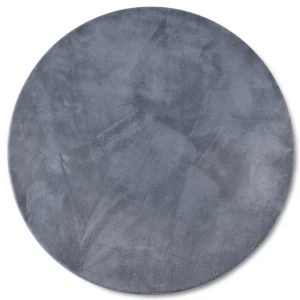Dywan pluszowy Leon Villeroy & Boch antracytowy 200 cm x 200 cm koło 
