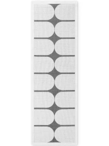 Dywan zewnętrzny dwustronny Duet kremowo-czarny 80 cm x 250 cm