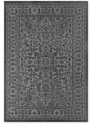 Dywan zewnętrzny dwustronny Duet czarno-kremowy 200 cm x 290 cm - Nowoczesne fasony do salonu i pokoju