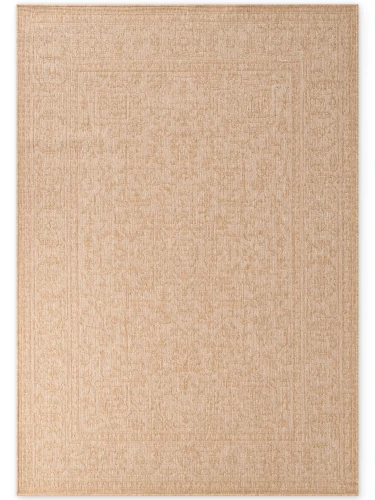 Dywan zewnętrzny dwustronny Duet beżowo-kremowy 160 cm x 230 cm - Nowoczesne fasony do salonu i pokoju