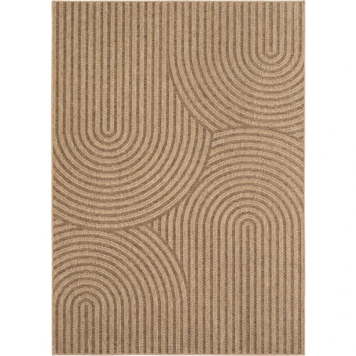 Dywan zewnętrzny Timber Geometria beżowy 160 cm x 230 cm - Nowoczesne fasony do salonu i pokoju