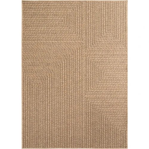 Dywan zewnętrzny Timber Geometryczny beżowy 80 cm x 150 cm  - Nowoczesne fasony do salonu i pokoju
