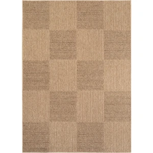 Dywan zewnętrzny Timber Kwadraty beżowy 120 cm x 170 cm 