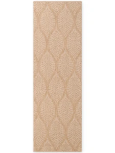 Dywan zewnętrzny dwustronny Duet Liście beżowo-kremowy 80 cm x 250 cm 