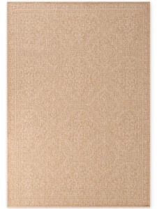 Dywan zewnętrzny dwustronny Duet Ornament beżowo-kremowy 120 cm x 170 cm 