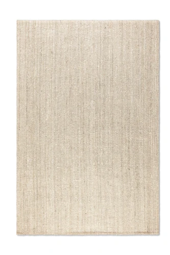 Dywan naturalny jutowy ręcznie tkany Boucle kremowy 190 cm x 280 cm  - Nowoczesne fasony do salonu i pokoju