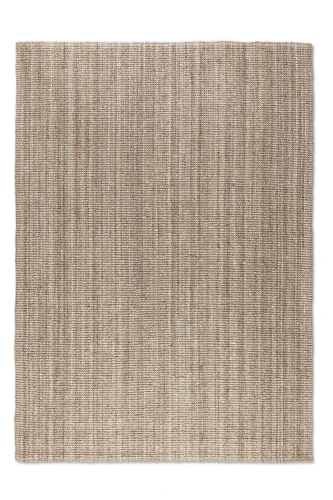 Dywan naturalny jutowy ręcznie tkany Boucle brązowo-szary 190 cm x 280 cm - Nowoczesne fasony do salonu i pokoju