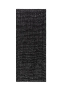 Dywan naturalny jutowy ręcznie tkany Boucle czarny 80 cm x 200 cm 