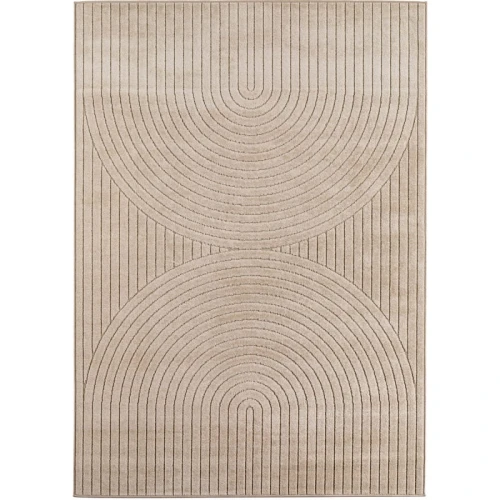Dywan uniwersalny Nova 3D beżowy 120 cm x 170 cm - Nowoczesne fasony do salonu i pokoju