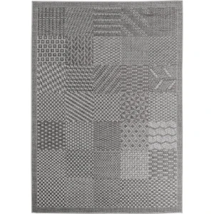 Dywan zewnętrzny Ibiza Patchwork szary 80 cm x 150 cm 