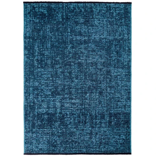 Dywan bawełniany Space niebieski 200 cm x 290 cm - Nowoczesne fasony do salonu i pokoju