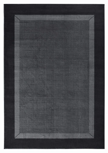 Dywan nowoczesny Basic czarno-szary 160 cm x 230 cm - Nowoczesne fasony do salonu i pokoju