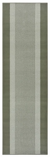 Dywan nowoczesny Basic zielony chodnik 80 cm x 450 cm    - Nowoczesne fasony do salonu i pokoju