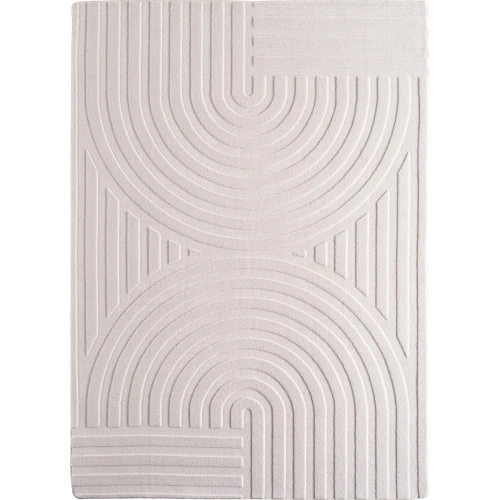 Dywan nowoczesny Pompei 3D kremowy 200 cm x 290 cm  - Nowoczesne fasony do salonu i pokoju