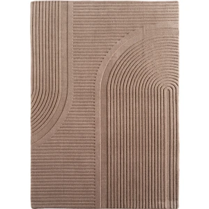 Dywan nowoczesny Pompei 3D Geometria szaro-beżowy 80 cm x 150 cm