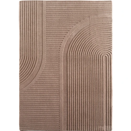 Dywan nowoczesny Pompei 3D Geometria szaro-beżowy 200 cm x 290 cm  - Nowoczesne fasony do salonu i pokoju