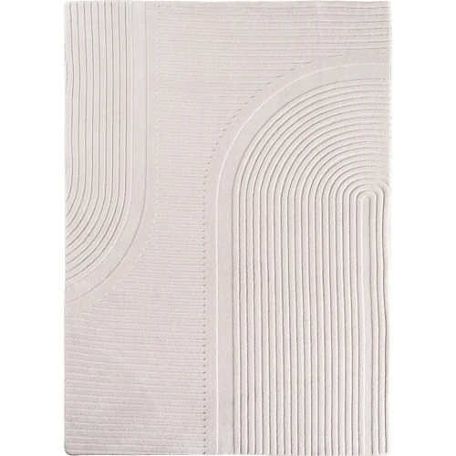 Dywan nowoczesny Pompei 3D Geometria kremowy 240 cm x 340 cm  - Nowoczesne fasony do salonu i pokoju