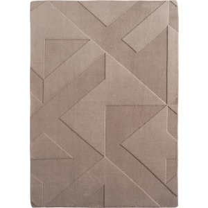Dywan nowoczesny Pompei 3D Geometryczny szaro-beżowy 120 cm x 170 cm