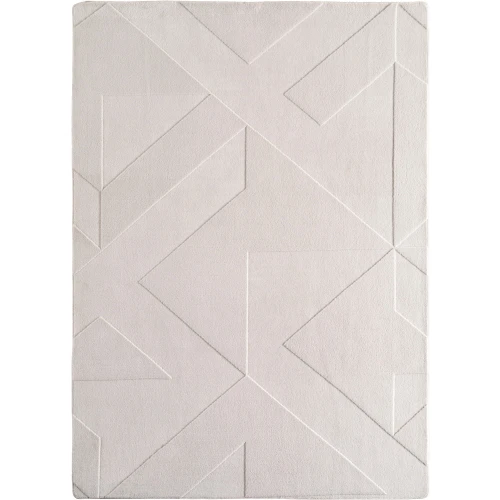 Dywan nowoczesny Pompei 3D Geometryczny kremowy 160 cm x 230 cm - Nowoczesne fasony do salonu i pokoju
