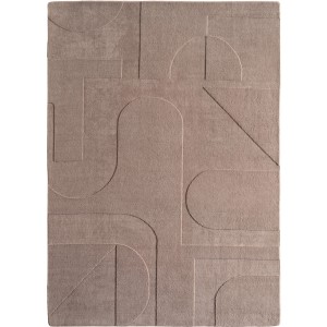Dywan nowoczesny Pompei 3D  Geometria II beżowy 140 cm x 200 cm 