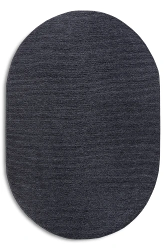 Dywan wełniany Villeroy & Boch antracytowy 160 cm x 230 cm owal - Nowoczesne fasony do salonu i pokoju