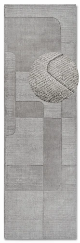 Dywan wełniany Villeroy & Boch Charlotte szary 80 cm x 250 cm - Nowoczesne fasony do salonu i pokoju