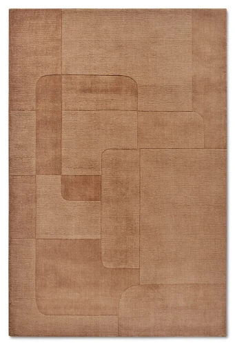 Dywan wełniany Villeroy & Boch Charlotte odcienie brązowego 80 cm x 150 cm  - Nowoczesne fasony do salonu i pokoju