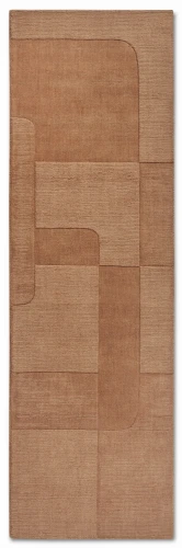Dywan wełniany Villeroy & Boch Charlotte odcienie brązowego 80 cm x 250 cm  - Nowoczesne fasony do salonu i pokoju