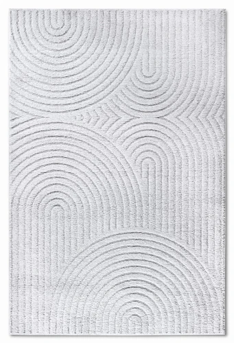 Dywan nowoczesny New York  3D biały 160 cm x 235 cm    - Nowoczesne fasony do salonu i pokoju