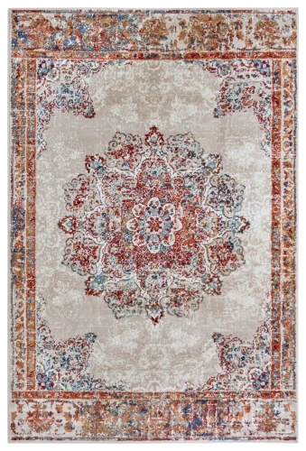 Dywan klasyczny Luxor Rozeta kremowy 140 cm x 200 cm - Nowoczesne fasony do salonu i pokoju