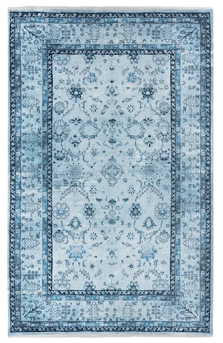Dywan vintage Armand niebieski 80 cm x 150 cm - Nowoczesne fasony do salonu i pokoju